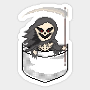 Pixel Pocket Red Eyes Grim Reaper Sticker